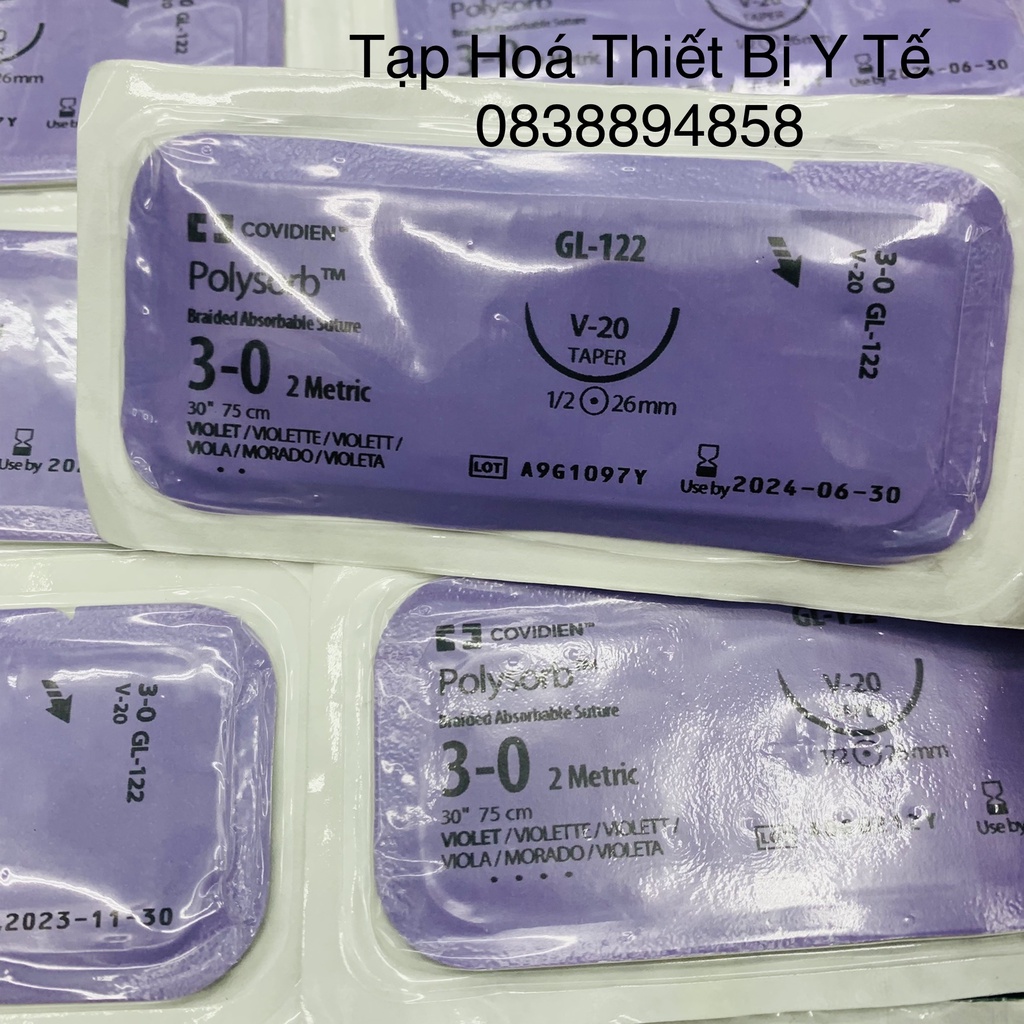 Chỉ Phẫu Thuật Tự Tiêu PolySorb số 3.0