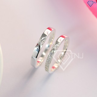 Nhẫn đôi bạc đẹp giá rẻ ND0368