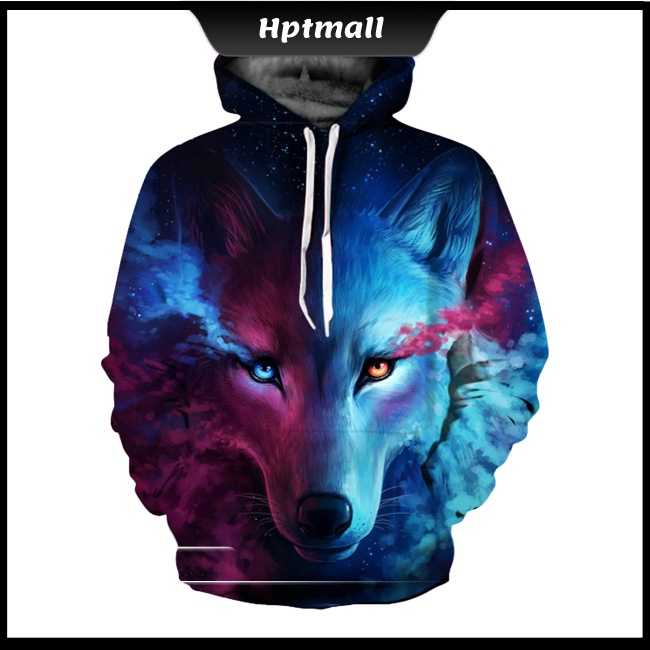 Áo hoodie in hình sói 3D cho nam & nữ