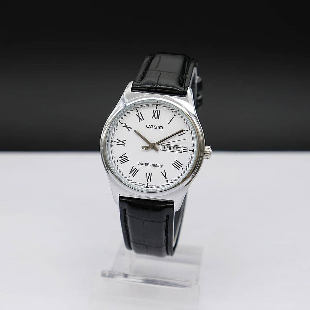 Đồng hồ nam Casio MTP-V006L-7BUDF chống nước độ sâu 50m - Dây da màu đen - Mặt số la | BigBuy360 - bigbuy360.vn