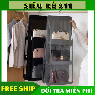 Túi treo giỏ xách 6 ngăn đa năng cao cấp chắn bụi tiện dụng (Màu đen)