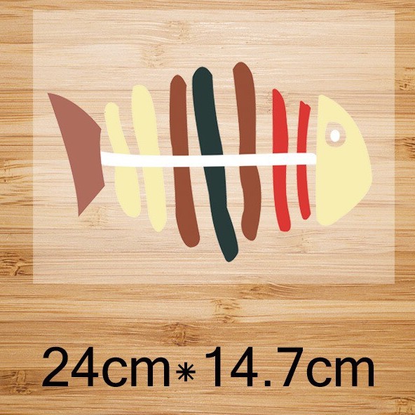 Hình ủi , hình ép nhiệt - mẫu ''xương cá màu sắc''