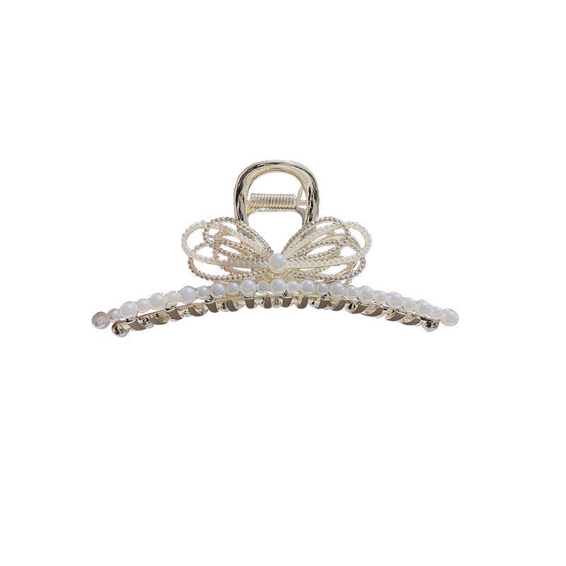 Kẹp Tóc Hình Nơ Bằng Kim Loại Thời Trang Hàn Quốc Cho Nữ