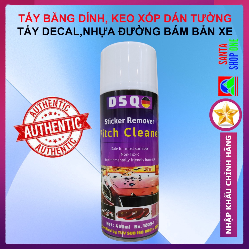 Chai Xịt Tẩy Nhựa Đường Ô tô Xe Máy - Tróc Keo Decal Xốp Dán Tường - Tẩy Băng Dính, Kẹo Cao Su, Bụi Sơn Màu DSQ