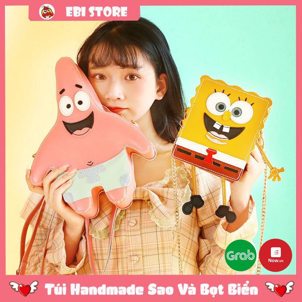 Set Nguyên Liệu Làm Túi Tự Khâu Hoạt Hình Bọt Biển Spongebob Và Sao Biển Patrick