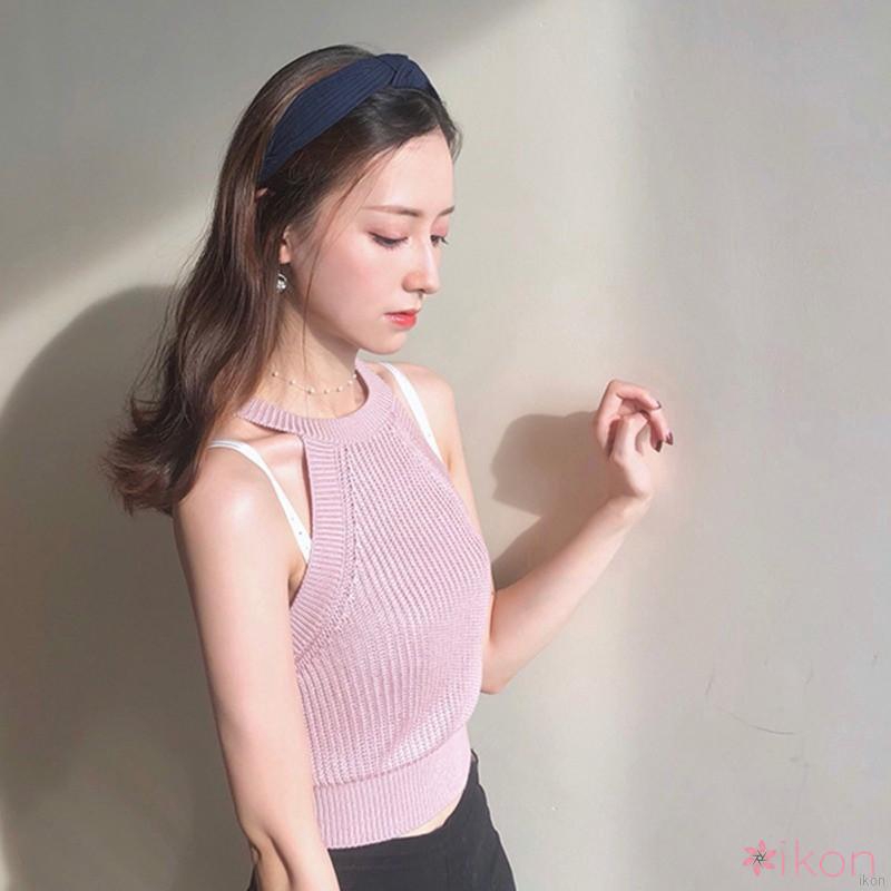 Băng đô dệt kim hoạ tiết kẻ sọc phong cách vintage