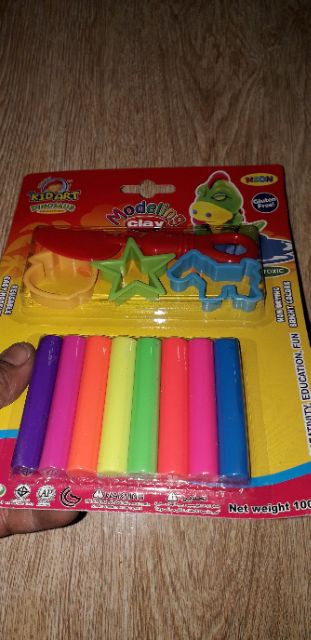 Sét 8 thanh đất sét nặn và khuôn loại 100g