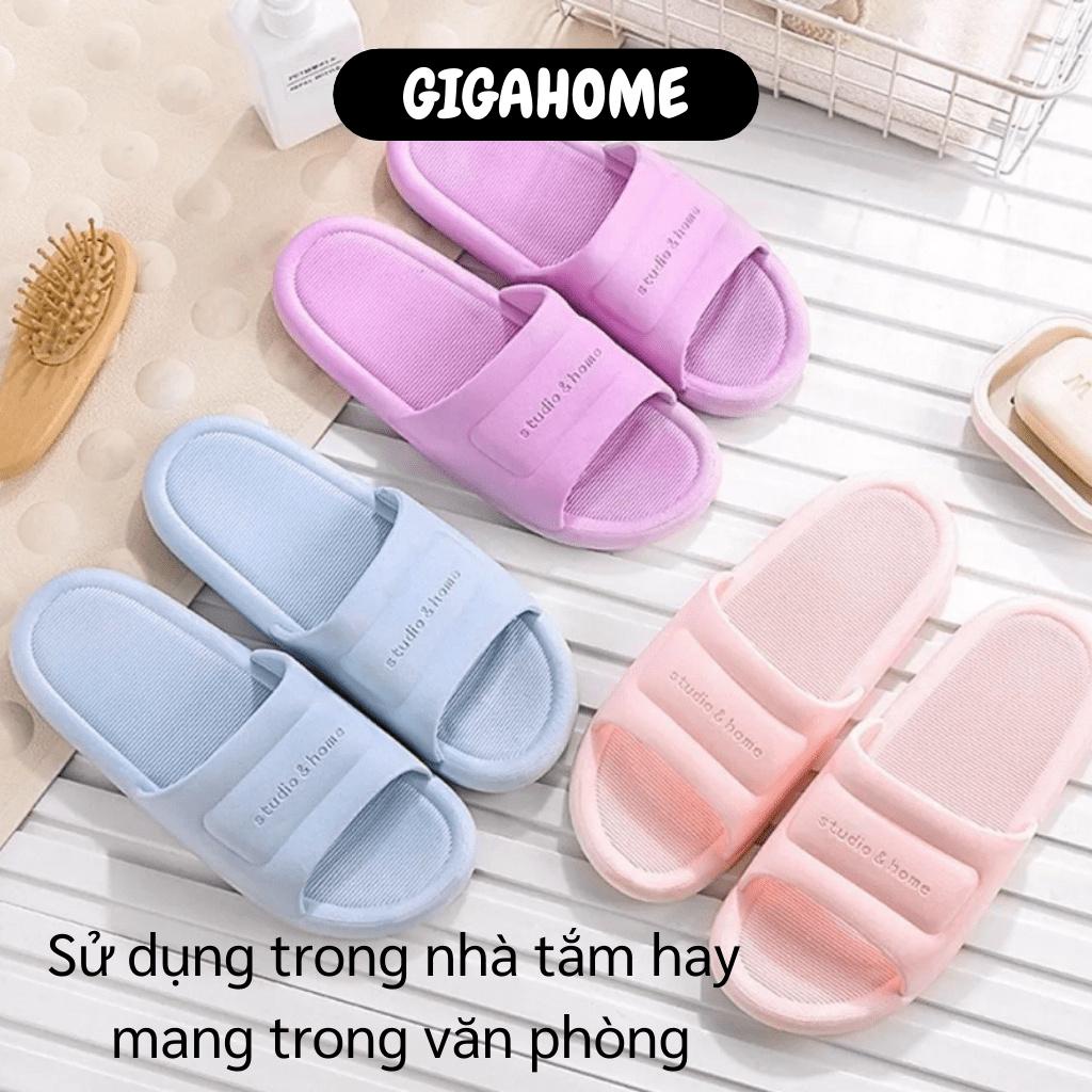 Dép Đi Trong Nhà GIGAHOME Dép Nam Nữ Mang Nhà Tắm, Văn Phòng, Studio Sọc Bản To 7272