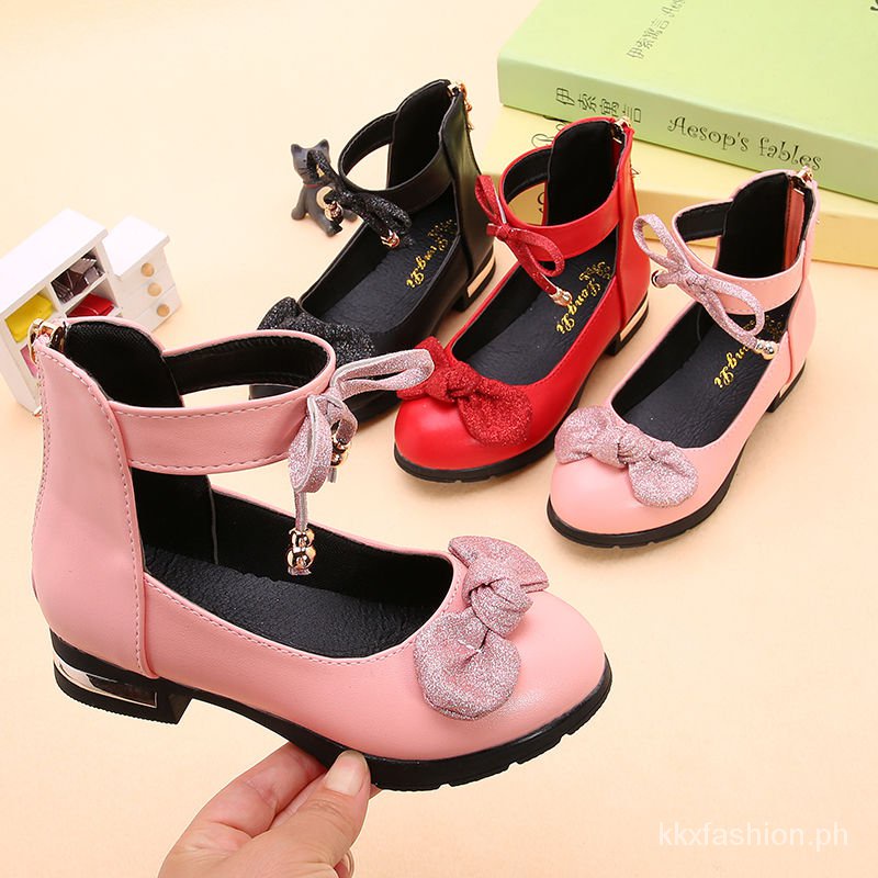 Giày Búp Bê Da Thắt Nơ Kiểu Công Chúa Hàn Quốc Thời Trang Xuân Thu Cho Bé Gái 037