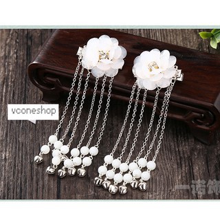 Cài tóc cổ trang 1 chiếc 2 hoa 3 lá hạt nước công chúa cổ trang phụ kiện nữ hoa nhí tiểu thư xinh xắn quà tặng dễ thương
