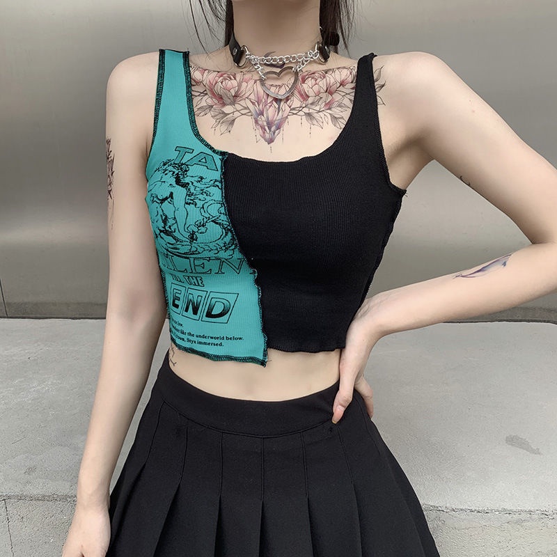 Áo Sát Nách Thể Thao Phối Màu Sắc Bắt Mắt Thời Trang Mùa Hè Cho Nữ