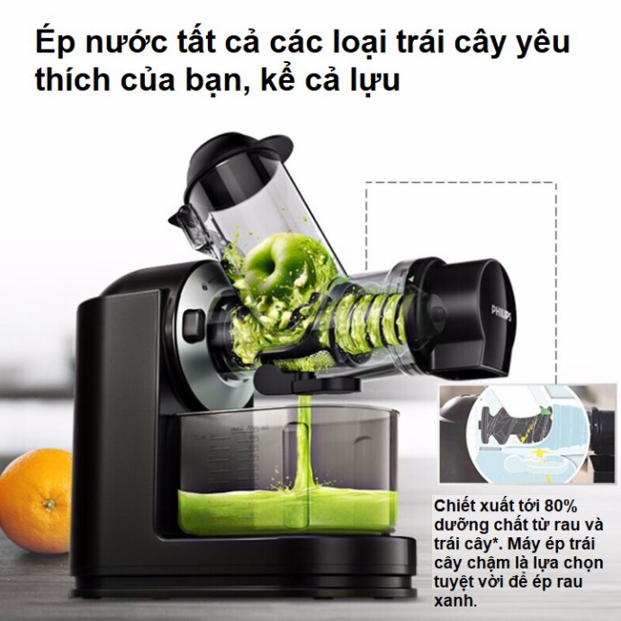 [BẢO HÀNH 12 THÁNG] Máy ép trái cây tốc độ chậm thương hiệu cao cấp Philips HR1889/71 Công suất 150W