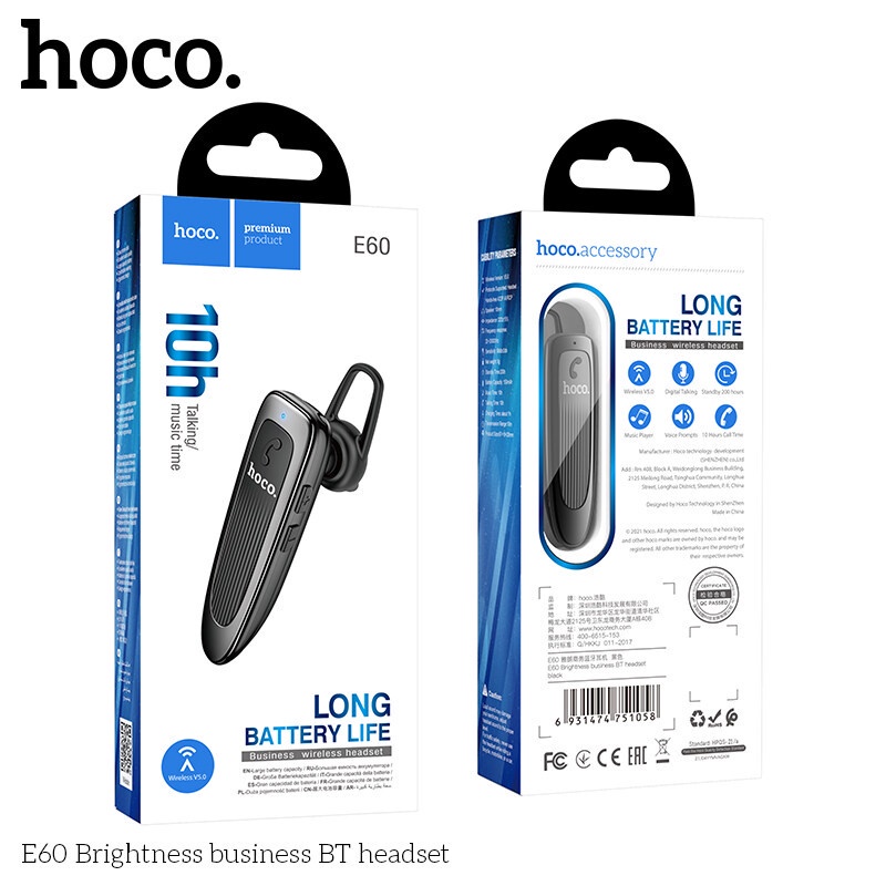 Tai nghe không dây HOCO. E60 Bluetooth 5.0 chất lượng cao