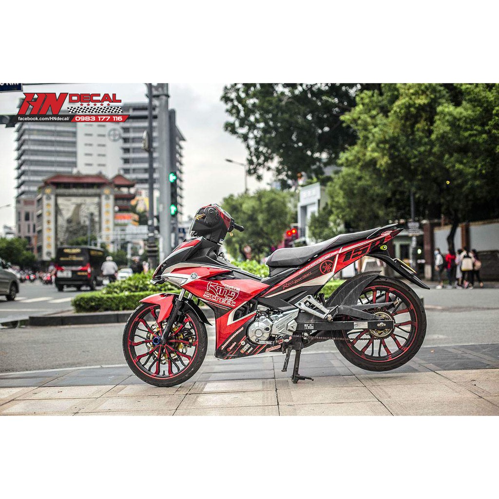 Tem trùm exciter 150 đỏ đen king of street