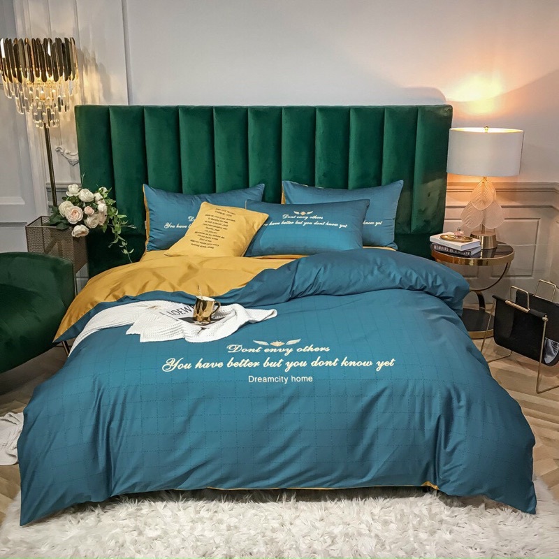 bộ chăn ga gối cotton hoạt tính thấm hút mồ hôi