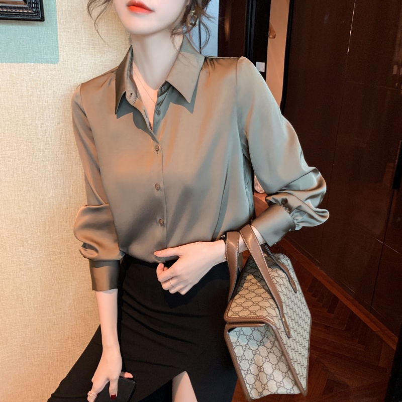 Áo Sơ Mi Dài Tay Thời Trang Xuân Thu Dành Cho Nữ 2022