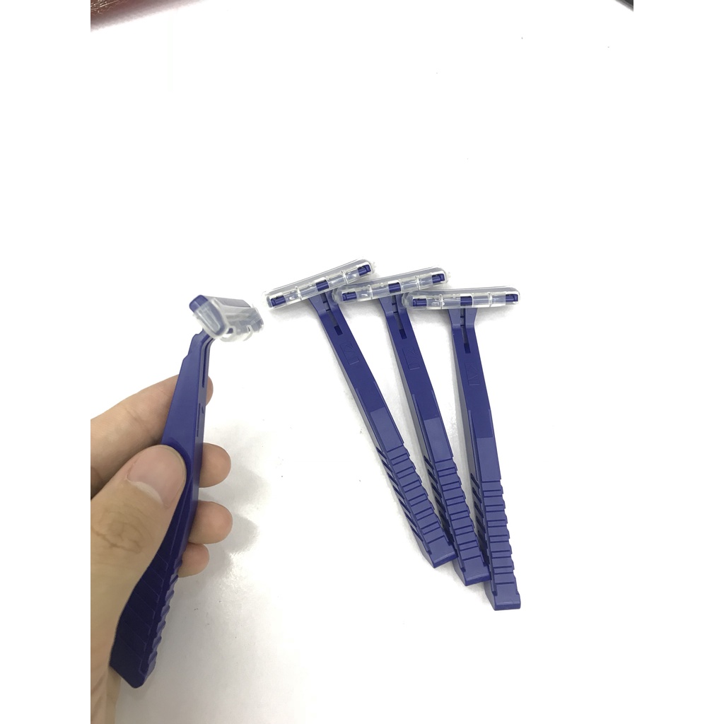 Set 5 dao cạo 2 lưỡi kép KAI Nhật Bản (màu xanh)