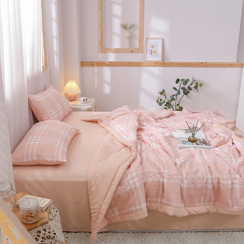 Bộ chăn ga gối Cotton Đũi chăn chần bông mùa hè MÂY BEDDING | BigBuy360 - bigbuy360.vn