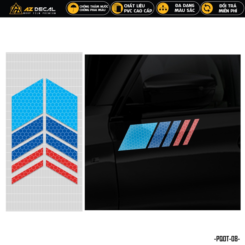 Tem Phản Quang Ô Tô Mẫu Cờ Italy, Đức, Pháp, Performance | PQOT-08 | Decal Dán Cửa Xe Cản Sau Kính Lái Xe Hơi Oto ...