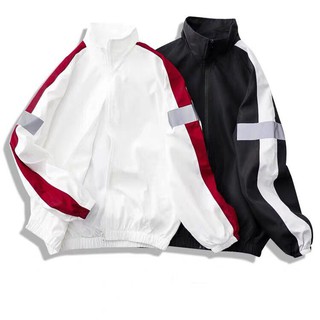 Áo Khoác Dù Phản Quang UNISEX Phản Quang 1 Line [ TRẮNG - ĐEN ]