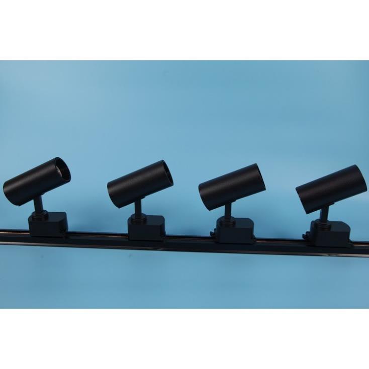 Combo 4 đèn led rọi ray ống bơ 12w + thanh ray 2m