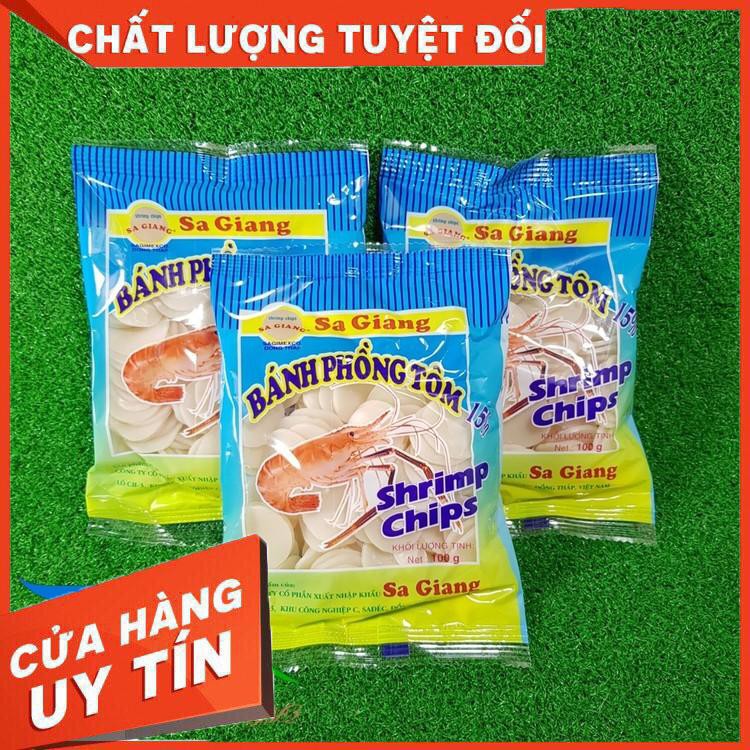 Combo 3 gói Phồng tôm Sa Giang đặc sản Sa Đéc gói 100g