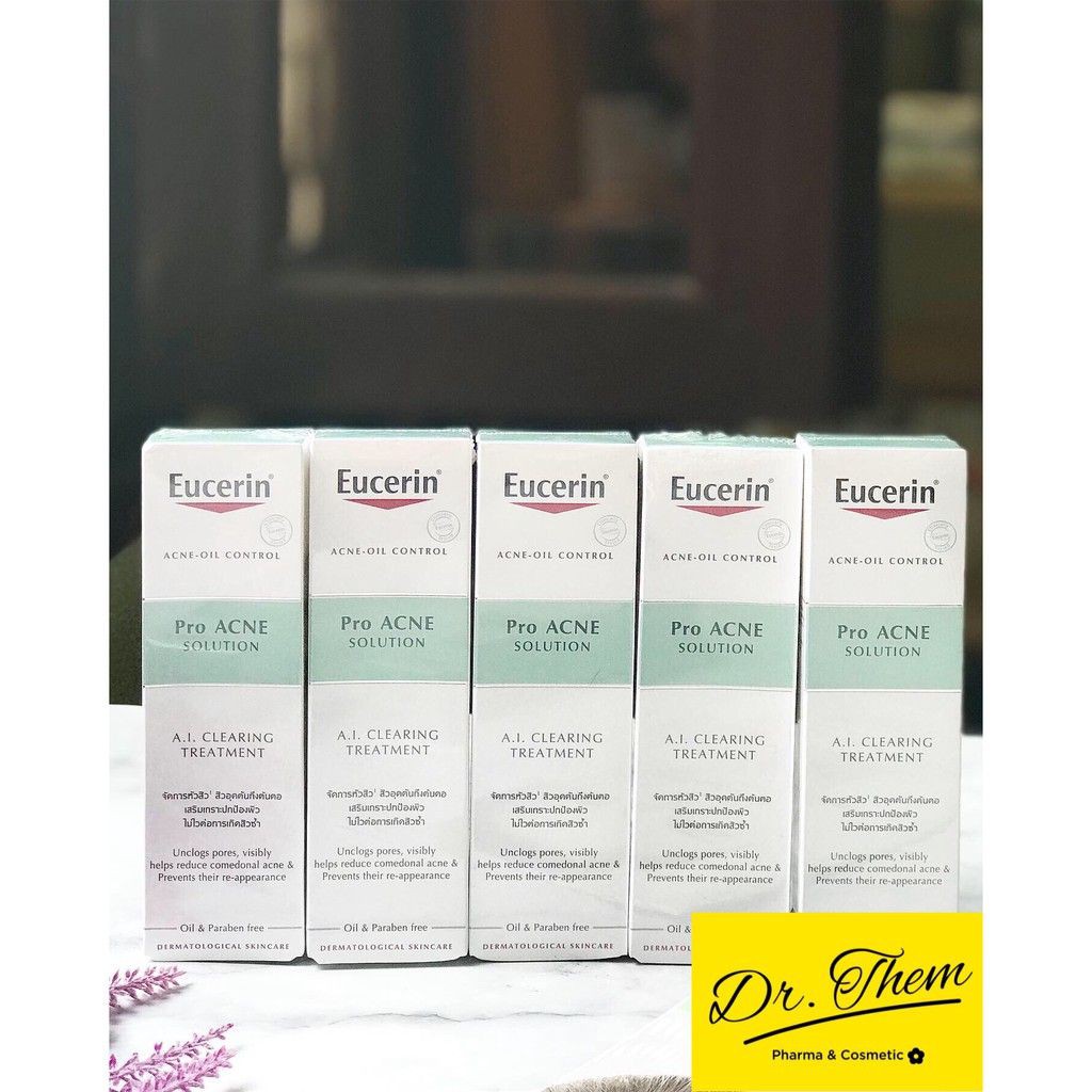 ✅[CHÍNH HÃNG] Tinh Chất Eucerin Giảm Mụn Eucerin Pro Acne A.I Clearing Treatment 40ml Nhờn Serum Proacne Solution AI Kem