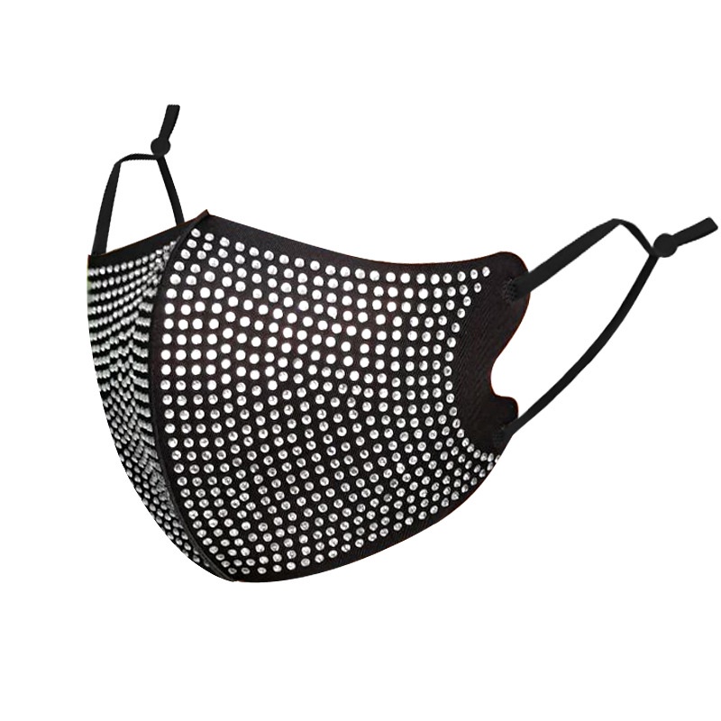 Mặt Nạ Lụa Băng Đính Đá Kim Cương Giả Thời Trang Cá Tính