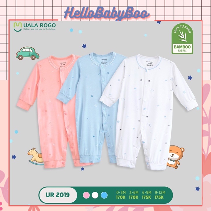 Body Bé Yêu Bamboo Cao Cấp Thoáng Mát | Dài Tay Họa Tiết Ngôi Sao | Bé Trai Bé Gái