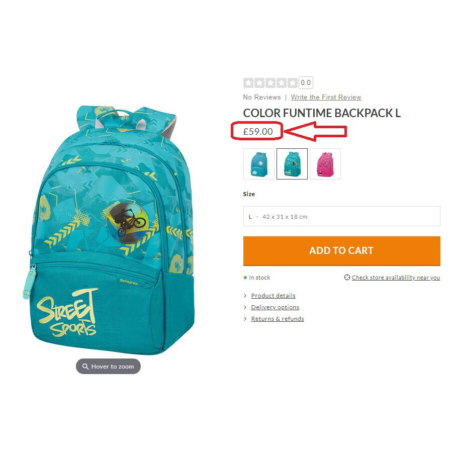 Ba lô trẻ em Samsonite Color Funtime Disney Backpack L 124789 Samsonite