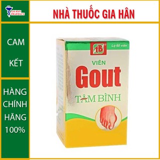 Gout Tâm Bình hộp 60 viên - hỗ trợ giảm triệu chứng đau do gút - GIA HÂN