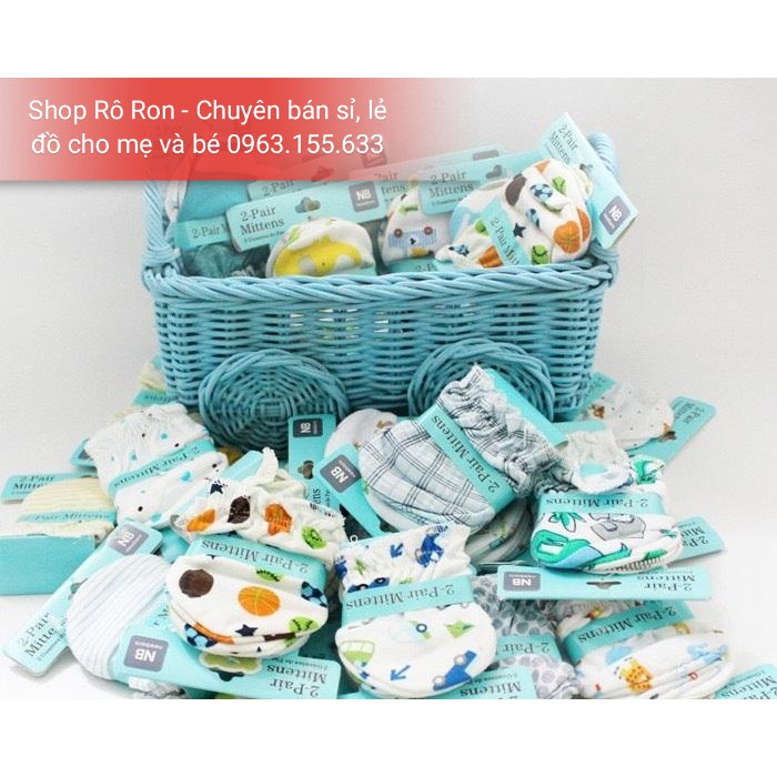 Set 2 đôi bao tay MITTEN - Vớ tay cho bé - Shop Rô Ron