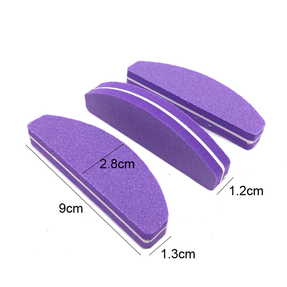 [Hàng mới về] Dũa móng tay thiết kế 2 mặt hình bán nguyệt chuyên dụng