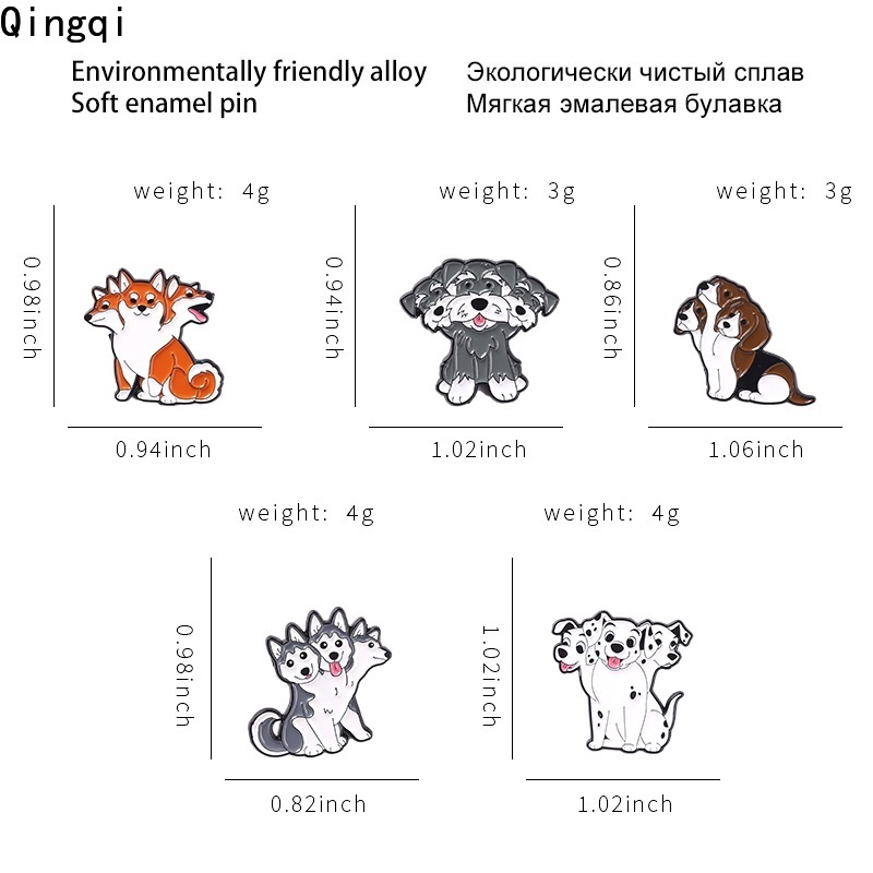 Trâm cài áo Miss Zoe hình chú chó dễ thương nhiều kiểu tùy chọn