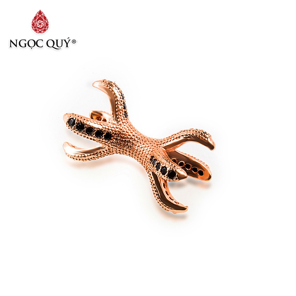 Charm si đính đá xỏ hạt 2 đầu - NQ Jewelry