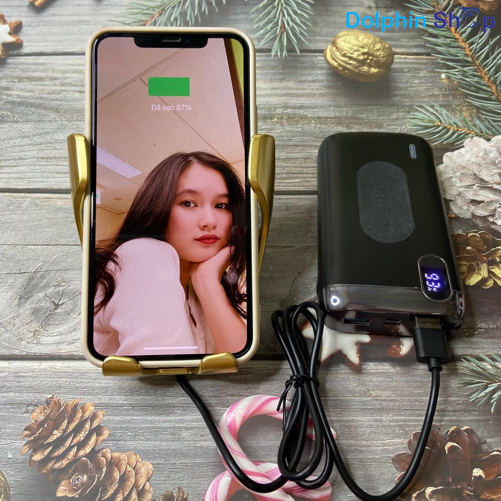 Đế Sạc Không Dây Trên Xe Ô Tô 10W Dành Cho iPhone, Samsung, Oppo, Huawei, Xiaomi