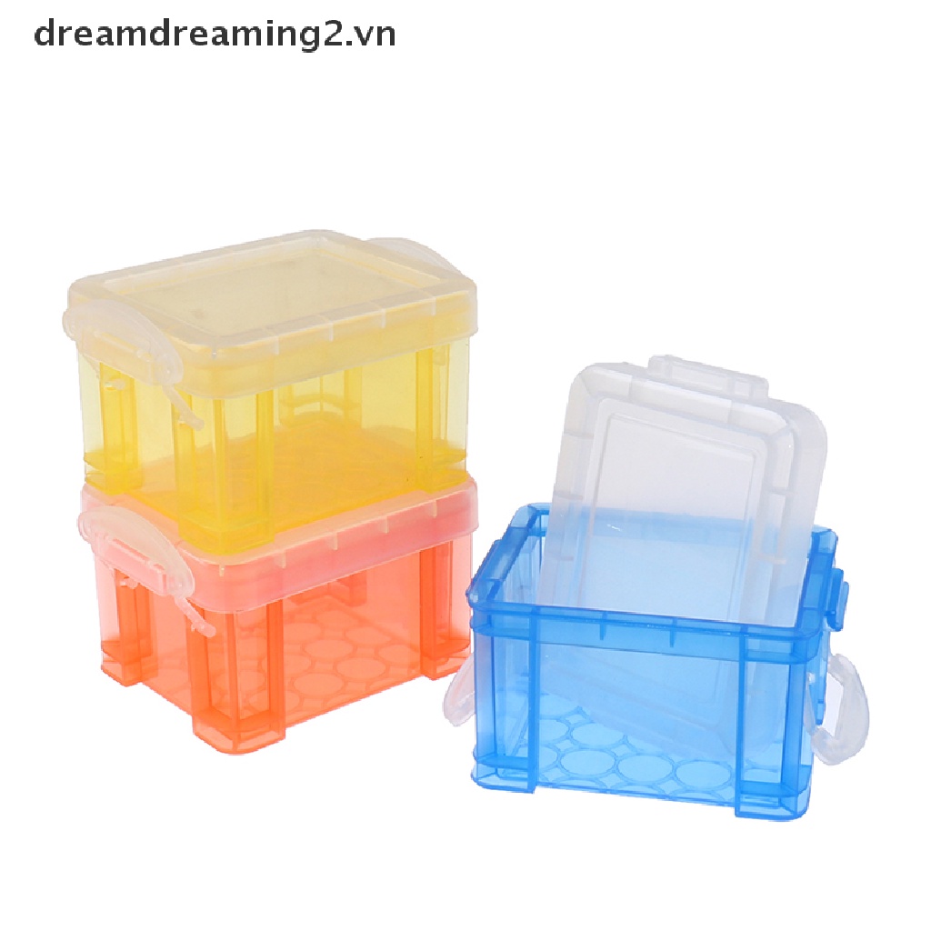 Bộ 2 Hộp Nhựa mini Đựng Đồ Chơi Dễ Thương Cho Búp Bê