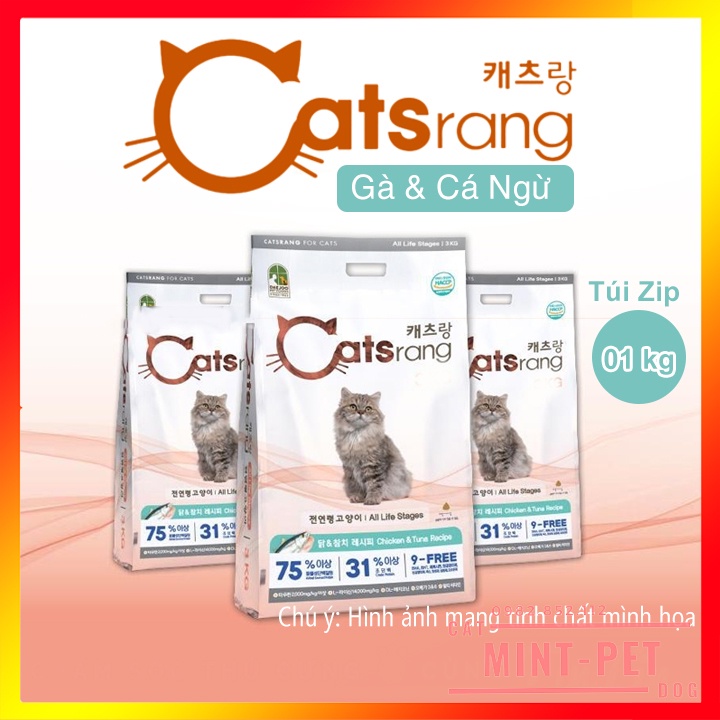 Thức Ăn Cho Mèo Catsrang Dạng Hạt Khô - Cám Mèo Catsrang Túi 1kg