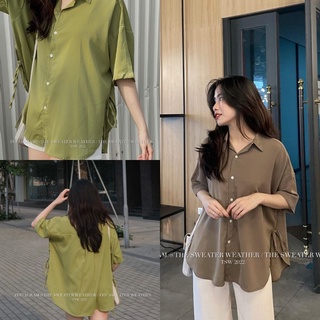 áo sơ mi lụa dây eo 1120