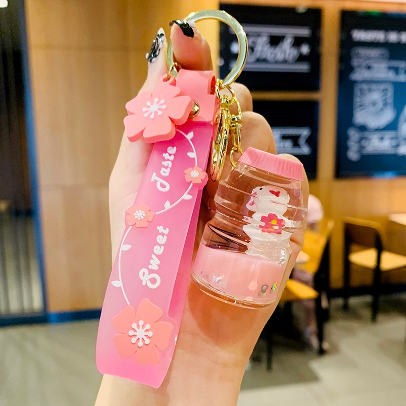 Móc Khóa Kim Tuyến Nước Hình Thỏ Dễ Thương