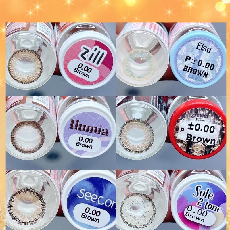 50 mẫu lens nâu không độ hot hit size vừa 14,5mm (album2)