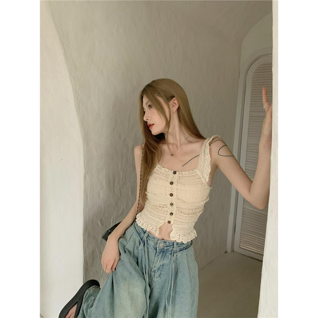 Áo Hai Dây Phối Dây Thắt Xếp Ly Thời Trang Mùa Hè 63549