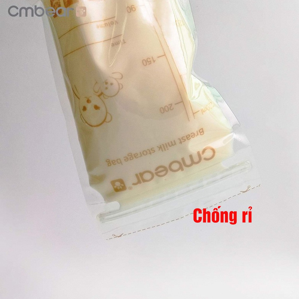 Túi trữ sữa Cm Bear 220ml (hộp 30 túi)