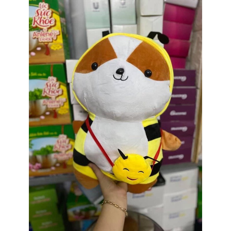 Thú bông chó shiba hoá thân ong vàng