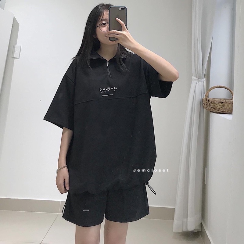 SET Quần và Áo POLO khoá cổ Chất cotton unisex (hàng có sẵn) | BigBuy360 - bigbuy360.vn