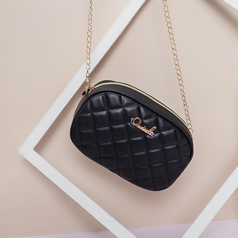 Túi đeo chéo mini IELGY hình vuông/ tròn đính đá thời trang dành cho nữ