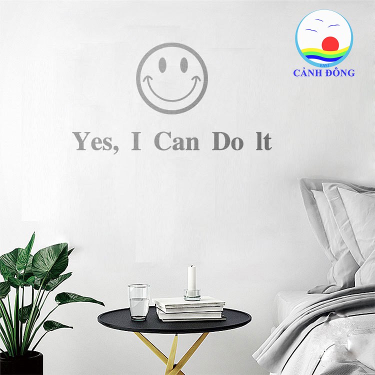 Giấy dán tường chữ truyền động lực YES. I CAN DO IT