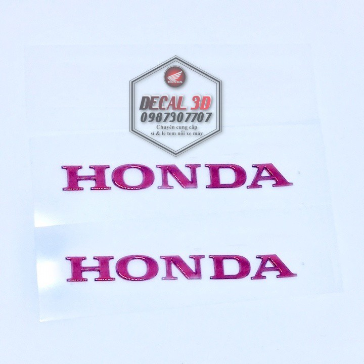 tem chữ Honda 8 CM dán xe máy HÀNG ZIN CỰC ĐẸP 1 CẶP
