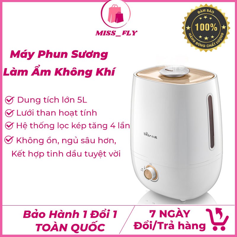 Máy phun sương tạo độ ẩm không khí màng lọc Ag, dung lượng lớn sử dụng lâu dài đầu xả hơi xoay 360 Cam Kết Chính Hãng