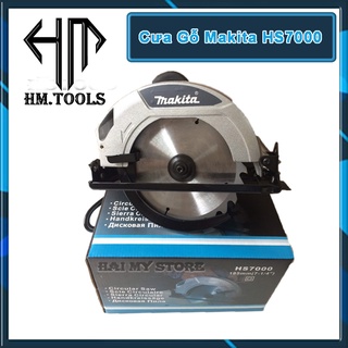 (KÈM LƯỠI) Máy cưa gỗ cầm tay 185mm Makita HS7000m, công suất 1200w - máy cưa trượt, cưa đĩa - Bảo hành 6 tháng